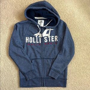 Hollister Blue Zip-Up Hoodie